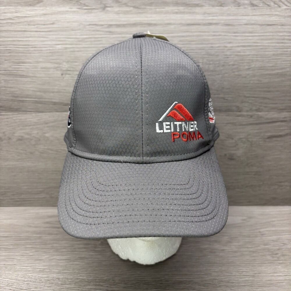 Leitner Poma US Ski & Snowboard Official Ropeway Gray Ouray Cap Hat Sportwear